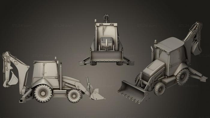 Vehicles (Backhoe Loader 2, CARS_0081) 3D models for cnc
